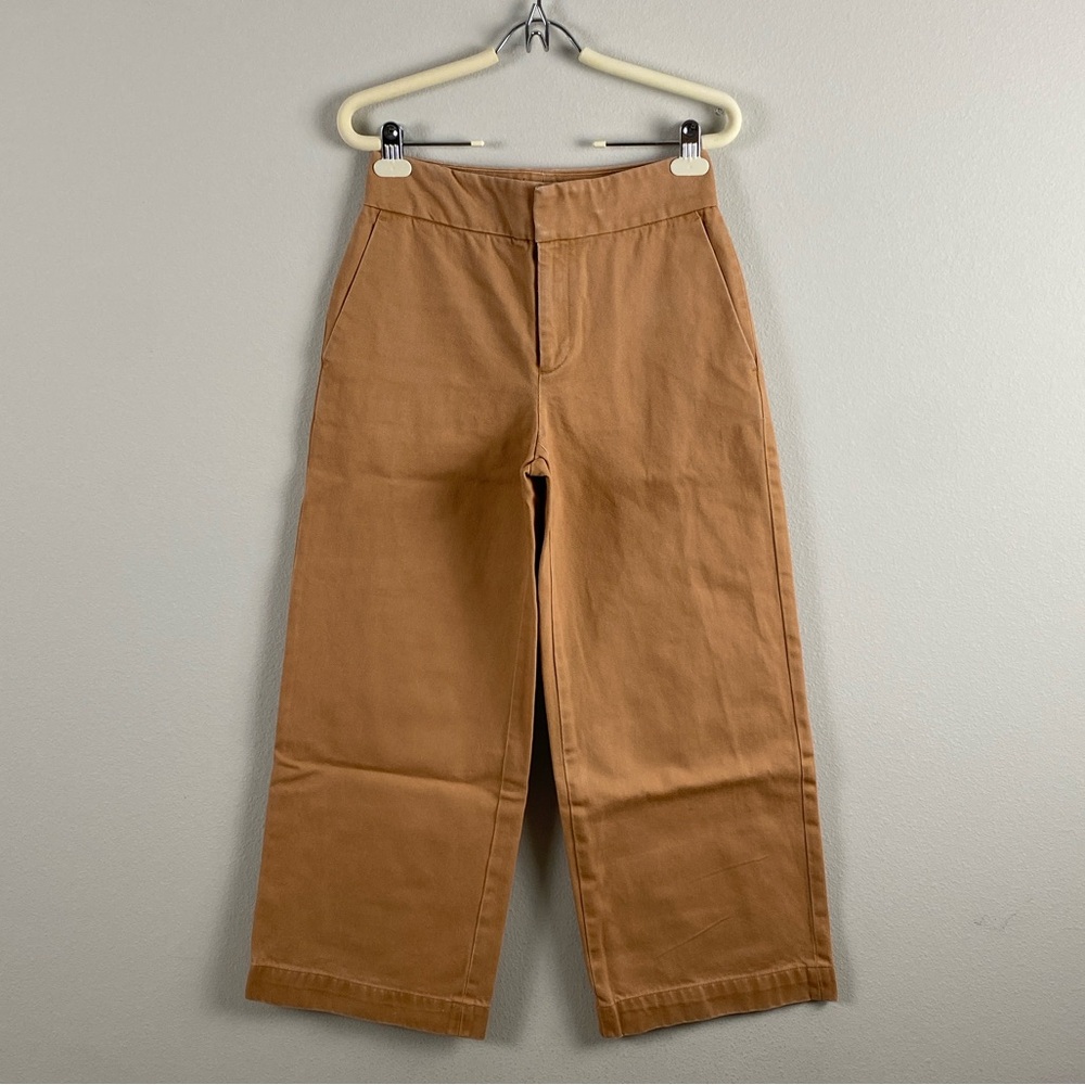 Club Monaco Cropped High Waist Straight Wide Leg Denim Trouser Jean/Pant